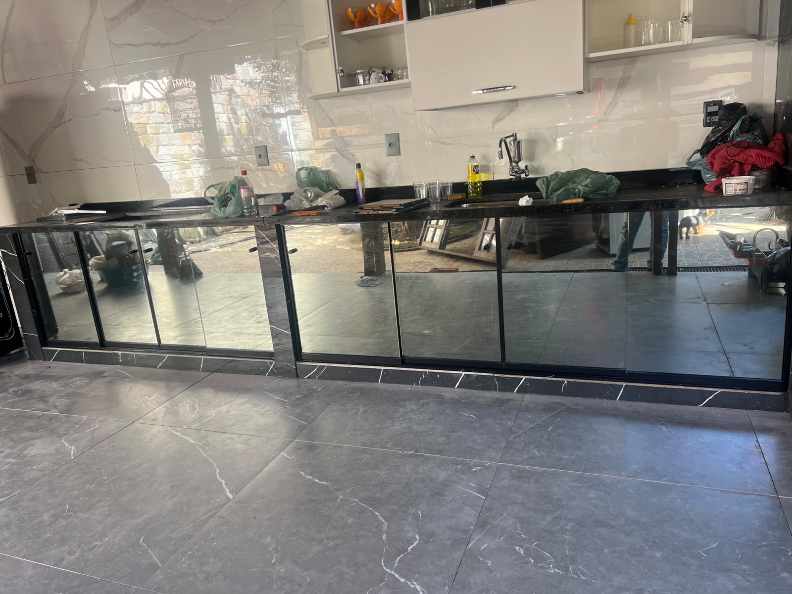 Fechamento Cozinha em Vidro Fumê